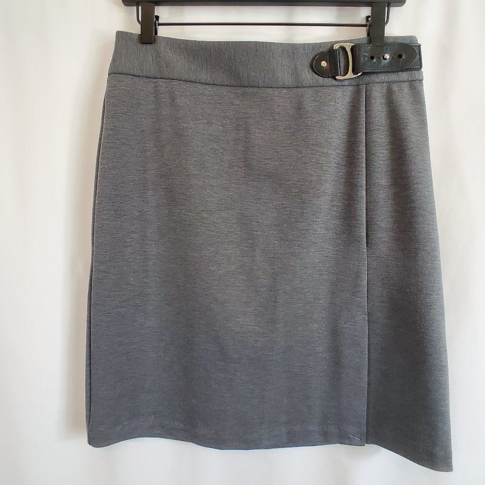GEORGE Grey Cinched Skirt with Buckle - Size 4-6